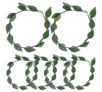 Laurel Wreath Crown, 8PCS Green Leaf Crown Headpiece, 9.5x8.7 Inch Plastic Greek Headband, Realistic Goddess Crown for Fancy Dress Costume Leaf Crown