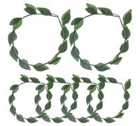 Laurel Wreath Crown, 8PCS Green Leaf Crown Headpiece, 9.5x8.7 Inch Plastic Greek Headband, Realistic Goddess for Fancy Dress Costume