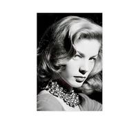 Lauren Bacall C. 1940's - Studio Portrait - Black & White Canvas Poster Bedroom Decor Landscape Office Room Decor Gift 16x24inch(40x60cm)