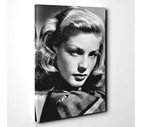 Lauren Bacall Canvas Wall Art Print 30x20 Inch | Ready to Hang, Gallery Wrapped, Fade-Resistant Inks, Securely Packaged, UK Made