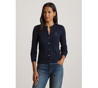 Lauren by Ralph Lauren Cable-Knit Cotton-Blend Cardigan, Blue, Size M, Women Blue