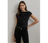 Lauren by Ralph Lauren Kinthea Short Sleeve Blouse - Black, Black, Size Xs, Women Black