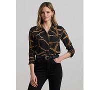 Lauren by Ralph Lauren Kristy Long Sleeve Shirt - Black, Black, Size Xl, Women Black