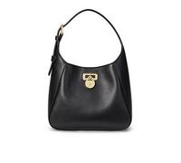 Lauren by Ralph Lauren Leather Small Tanner Shoulder Bag - Black, Black, Women Black