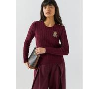Lauren by Ralph Lauren Montiva Long Sleeve Pull Over, Red, Size M, Women Red