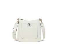 Lauren by Ralph Lauren Pebbled Leather Large Cameryn Crossbody Bag - White, White, Women White