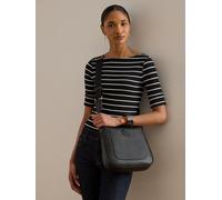 Lauren by Ralph Lauren Pebbled Leather Small Cameryn Crossbody, Black, Women Black