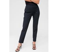 Lauren by Ralph Lauren Stretch Cotton Blend Twill Trousers, Black, Size 14, Women Black