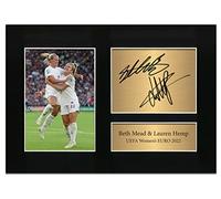 Lauren Hemp/Beth Mead Signed Autograph England Team Women's Euro 2022 Winners A4 Printed Autograph Photo Memorabilia Reproduction Print Picture Display No122
