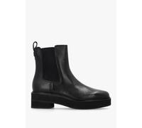 LAUREN RALPH LAUREN Adrianna Black Leather Chunky Chelsea Boots Colour
