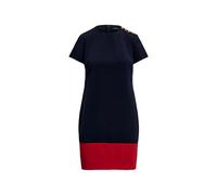 Lauren Ralph Lauren button colour-block mini dress - Blue 0-2-4-6-8-10-12-14