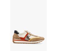 LAUREN RALPH LAUREN Dani Colour Block Soft White Camel Multi Suede Tra