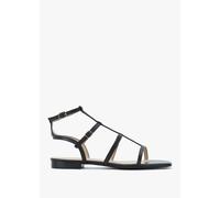 LAUREN RALPH LAUREN Everley Lauren Black Leather Gladiator Sandals Col