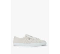 LAUREN RALPH LAUREN Janson Fray White Canvas Trainers Size: 6, Colour: