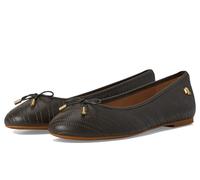 Lauren Ralph Lauren Jayna Stitched Leather Flat, Dark Olive/Dark Olive, 8.5