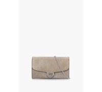 LAUREN RALPH LAUREN Medium Adair 20 Transition Silver Leather Cross-Bo