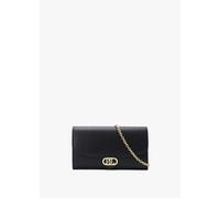 LAUREN RALPH LAUREN Medium Adair Black Leather Wallet On A Chain Size: