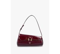 LAUREN RALPH LAUREN Medium Tasha East-West Red Patent Leather Shoulder