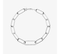 Lauren Ralph Lauren Silver Paperlink Crystal Chain Bracelet 14B00310