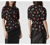 Lauren Ralph Lauren Tie-Neck Floral Blouse Shirt T-Shirt Tee XS