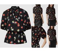 Lauren Ralph Lauren Tie-Neck Floral Blouse Shirt Tee M