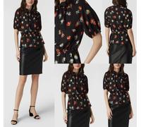 Lauren Ralph Lauren Tie-neck Floral Blouse Shirt Tee S