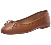 Lauren Ralph Lauren Womens Jayna Flat Ballet Flat, Deep Saddle Tan, 6.5