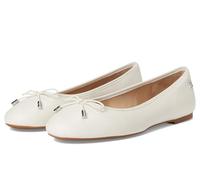Lauren Ralph Lauren Women's Jayna Nappa Leather Flat Ballet, Soft White, 8 UK