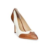 Lauren Ralph Lauren Women's Lynden Nappa & Burnished Leather Pump, Deep Saddle Tan, 6 UK
