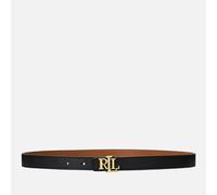 Lauren Ralph Lauren Women's Reversible 20 Skinny Belt - Black/Lauren Tan - M