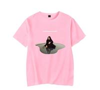 Lauren Spencer Smith Mirror T-Shirt Women Men Casual Crewneck Short Sleeve Fashion Retro Singer Tee (XXS,Pink)