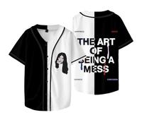 Lauren Spencer Smith Photo Baseball Jacket The Art of Being A Mess Merch V-Neck Short Sleeve T-Shirts (Style 10,M)