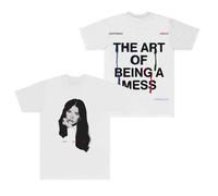 Lauren Spencer Smith Photo T-Shirts The Art of Being A Mess Tour Merch Women Men Short Sleeve Tee (White,S)