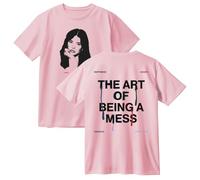 Lauren Spencer Smith The Art of Being a Mess Cotton T-Shirt Crewneck Short Sleeve Tee Women Men Casual Fashion Tops (Pink,3XL)
