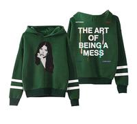 Lauren Spencer Smith The Art Of Being A Mess Photo Hoodie Pocketless Parallel Bars Sleeve Men Women Sweatshirt (Green,M)