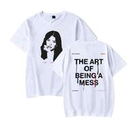 Lauren Spencer Smith The Art of Being a Mess Tee Unisex Crewneck Short Sleeve T-Shirt Casual Streetwear Tops (White,XS)