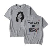 Lauren Spencer Smith The Art of Being a Mess Tee Unisex Crewneck Short Sleeve T-Shirt Casual Streetwear Tops (Gray,L)
