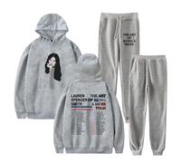 Lauren Spencer Smith The Art Of Being A Mess Tour Dates Hoodies Jogger Pants Women Men Streetwear Sweatshirts (Grey,S)