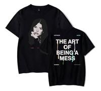 Lauren Spencer Smith The Art of Chaos Tour Merch T-Shirt Unisex Fashion Short Sleeve Tops (Black,S)