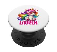 Lauren Unicorn Name Personalized Design PopSockets Adhesive PopGrip