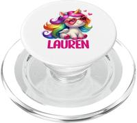Lauren Unicorn Name Personalized Design PopSockets PopGrip for MagSafe
