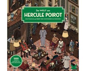 Laurence King The World of Hercule Poirot. A 1000 Piece Jigsaw Puzzle, White or Light