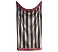 Laurence Llewelyn-Bowen, 100% Recycled Polyester, Throw, Black, 130 x 180cm, Tasselled, Adult, Striped Pattern, Festivo Collection