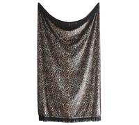 Laurence Llewelyn-Bowen, 100% Recycled Polyester, Velvet Throw, Gold, 130 x 180cm, Fringed Edge, Adult, Leopard Print, Animal Theme