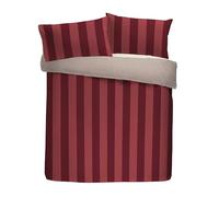 Laurence Llewelyn-Bowen Duvet Cover Set, 100% Cotton, Double 200x200cm, Red, Sateen, Striped Print, 200 Thread Count