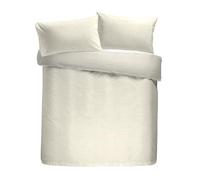 Laurence Llewelyn-Bowen Duvet Cover Set, 100% Recycled Polyester, King Size 230x220cm, Cream, Geometric Jacquard Pattern with Plain Reverse, 2 Pillowcases