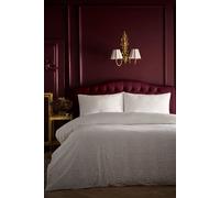 Laurence Llewelyn-Bowen 'Emile' Geometric Jacquard Duvet Cover Set in Cream | Size: Double