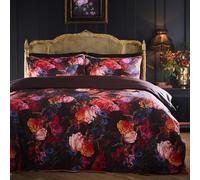 Laurence Llewelyn-Bowen Grande Chintz Multi Duvet Cover Set Super King - Floral Piping Trim Bedding - Breathable Cotton - Includes 1 Duvet Cover (260 x 220cm) & 2 Pillowcases