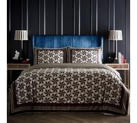Laurence Llewelyn-Bowen Hero Duvet Cover Set Double 200 x 200cm - 100% Cotton Bedding with Bold Contemporary Design, Includes 2 Pillowcases