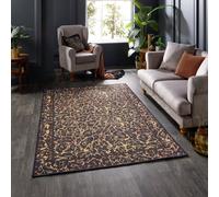 Laurence Llewelyn Bowen Leopard Black and Orange Rug - 152x230cm